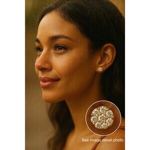 Vintage Diamond Cluster Stud Earrings ~0.56ctw in Box – Possible Michael C. Fina